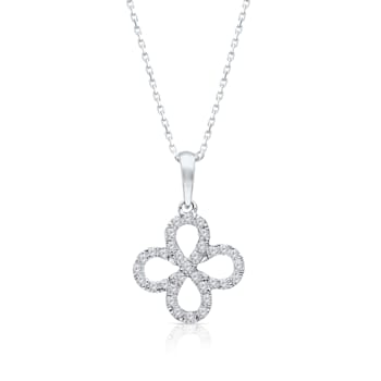 KALLATI 14K White Gold "Eternal" 0.20ct Diamond Pendant