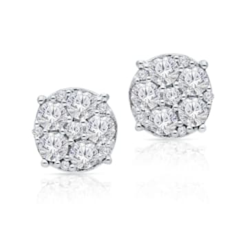 KALLATI White gold "Eternal" 0.35ct Round Diamond Earrings