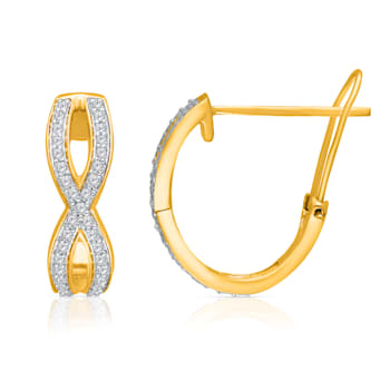 KALLATI Yellow Gold "Eternal" 0.50ct Diamond Earrings