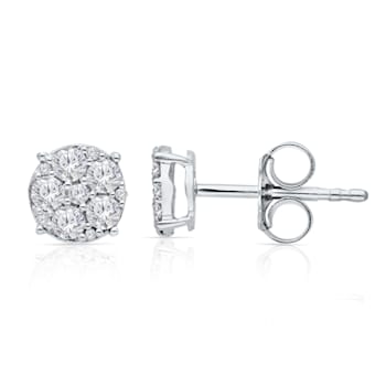 KALLATI White gold "Eternal" 0.35ct Round Diamond Earrings