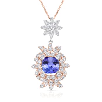 KALLATI Rose Gold "Renaissance" 2.90ctw Tanzanite and Diamond Pendant