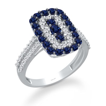 KALLATI White Gold "Heirloom" 1.35 ctw Sapphire & Diamond Ring