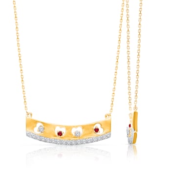 KALLATI Yellow Gold "Eternal" 0.20 ct Ruby Necklace