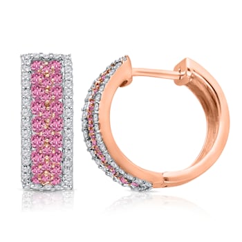 KALLATI 14k Rose Gold "Heirloom" 1.70 ctw Pink Sapphire Earrings