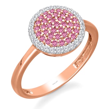 KALLATI Rose Gold "Heirloom" 0.50ctw Pink Sapphire &
Diamond Ring