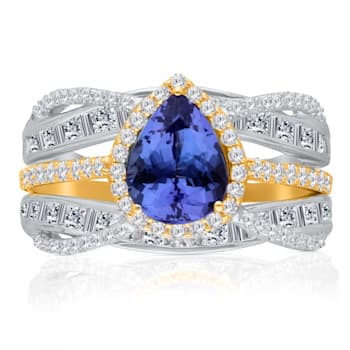 KALLATI Two-Tone Gold 3.15 ctw Tanzanite and Diamond Ring