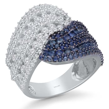 KALLATI White Gold "Heirloom" 3.25 ctw Sapphire and Diamond Ring