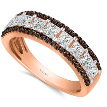 KALLATI Rose Gold "Coco Kallati" 1.65ct Round Coco & White
Diamond Ring