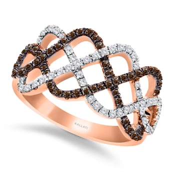 KALLATI Rose Gold "Coco Kallati" 0.50ct Coco & White
Diamond Ring