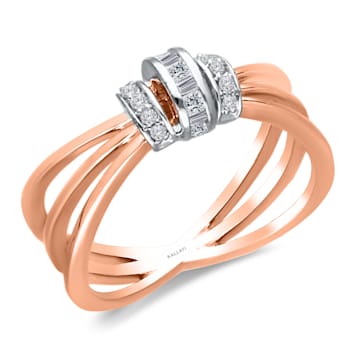 KALLATI Yellow Gold "Eternal" 0.15 ct Diamond Ring
