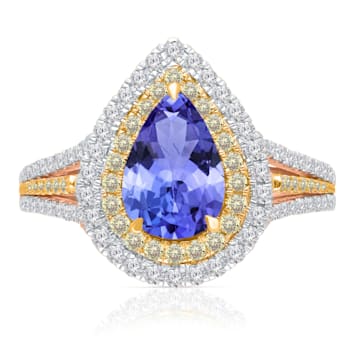 KALLATI Rose Gold "Renaissance" 2.95 ctw Pear Tanzanite &
Diamond Ring