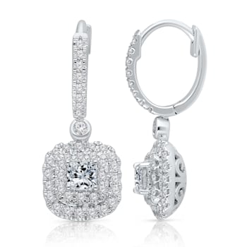 KALLATI 14K White Gold "Princesse Royale" 0.65ct Diamond Earrings