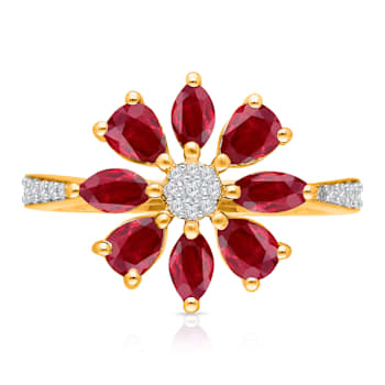 KALLATI Two-Tone Gold 2.15 ctw Ruby and Diamond Ring