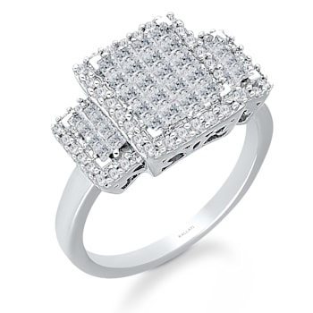 KALLATI White Gold "Princesse Royale" 1.00ct Princess Diamond Ring