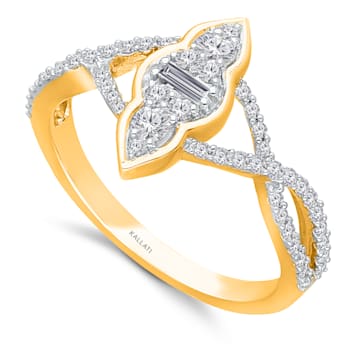 KALLATI Yellow Gold 0.45 ctw Diamond Ring