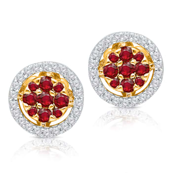 KALLATI Yellow Gold "Heirloom" 0.65 ctw Ruby Earrings