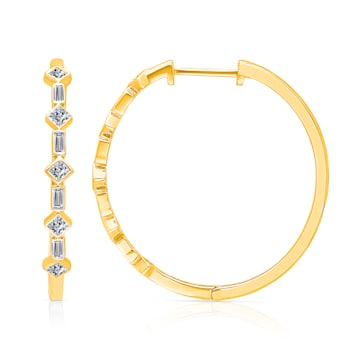 KALLATI 14K Yellow Gold "Legendary" 0.85ct Hanging Diamond Earrings