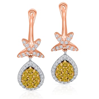 KALLATI Yellow Gold "Sunset" 1.10 ct White & Natural
Yellow Diamond Ring