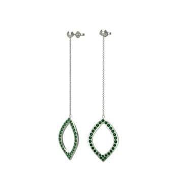 Rose Leaf Collection – 14ct White Gold Earrings – 29 Intense Green
Natural Emeralds