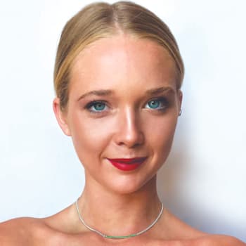 Grass Collection - Sterling Silver Necklace – 5 Intense Green Natural Emeralds