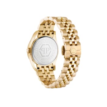 Philipp Plein Date Superlative Black Dial Yellow Stainless Steel
Bracelet Watch