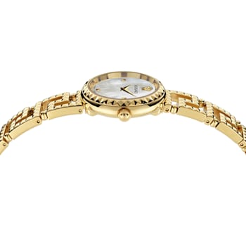 Greca Goddess White MOP Dial Yellow Stainless Steel Bracelet Watch
