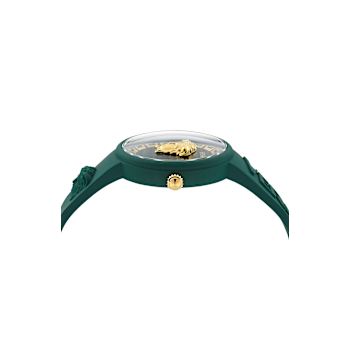 Medusa Pop Green Dial Silicone Watch