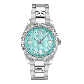 Queen Crystal Blue Dial Stainless Steel Bracelet Watch