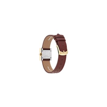 Ferragamo Portrait Burgundy Dial Leather Strap Watch