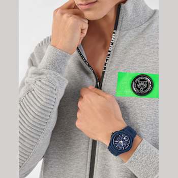 New Fearless Blue Dial Silicone Strap Watch