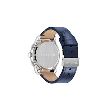 Ferragamo 1927 Chrono Blue Leather Strap Watch