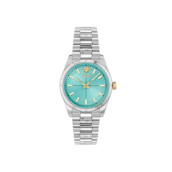 Versace Millenyium Light Blue Dial Stainless Steel Bracelet Watch