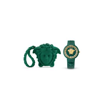 Medusa Pop Green Dial Silicone Watch