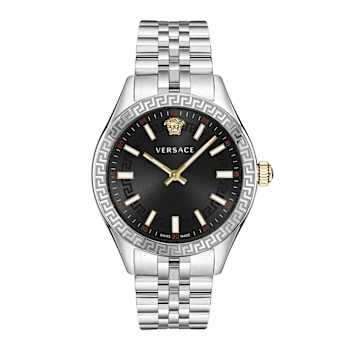 Versace Hellenyium Black Sunray Dial Bracelet Watch