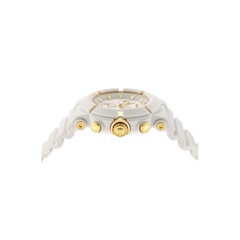 Versace Real Active Chrono White Dial Silicone Strap Watch
