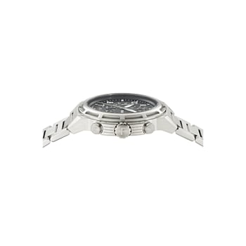 Ferragamo Sport Chrono Black Dial Stainless Steel Bracelet Watch