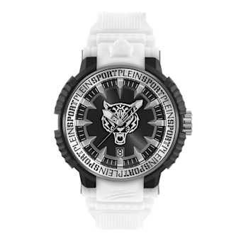 Tiger Power Black Case Silicone Strap Watch