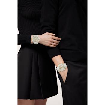 Versace Real Active Chrono White Dial Silicone Strap Watch