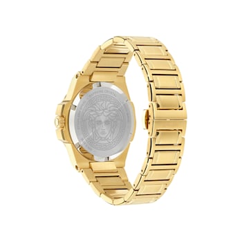 Versace Hera Womens Watch IP Yellow Gold Case Black Sunray Dial IP
Yellow Gold Bracelet