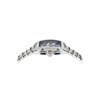 Versace Dominus Blue Dial Stainless Steel Chronograph Watch