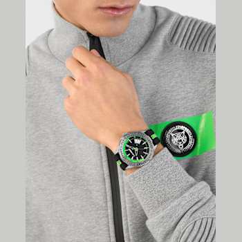 Rampage Black Dial Silicone Strap Watch