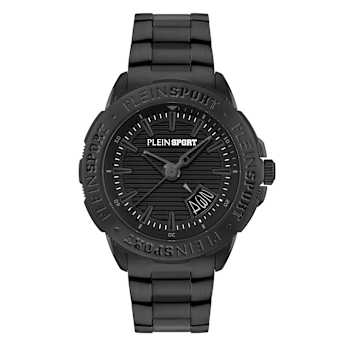 Rampage Black Dial IP Black Bracelet Watch