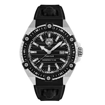 Urban Pulse Black Dial Silicone Strap Watch