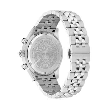Versace Chrono Master Black Dial Stainless Steel Bracelet Watch