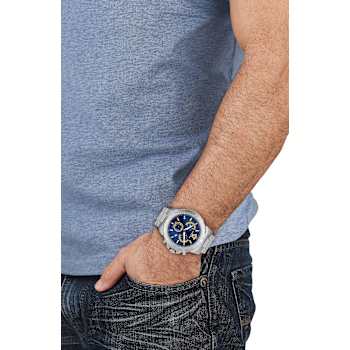 New Chrono Chronograph Stainless Steel Bracelet Watch