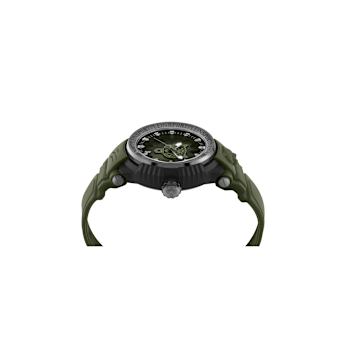 Tiger Power Black Case and Dial Silicone Strap Watch