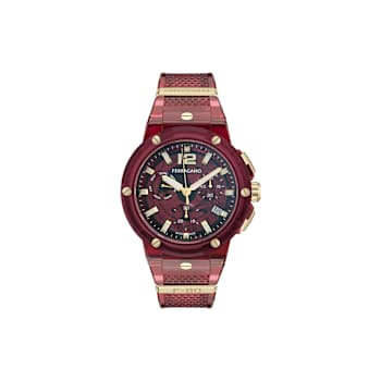 F-80 Translucent Burgundy Dial Chronograph Watch