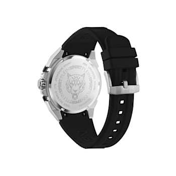 Urban Pulse Black Dial Silicone Strap Watch