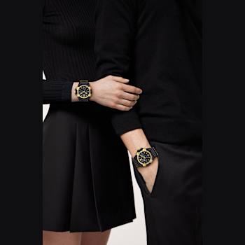 Icon Active Chronograph Transparent Black Case Watch