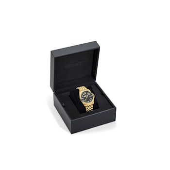 Versace Anteo Black Dial Bracelet Watch